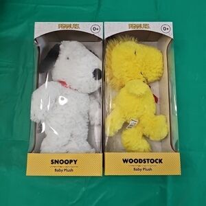 Peanuts Snoopy and Woodstock Plush Duo - White and Yellow